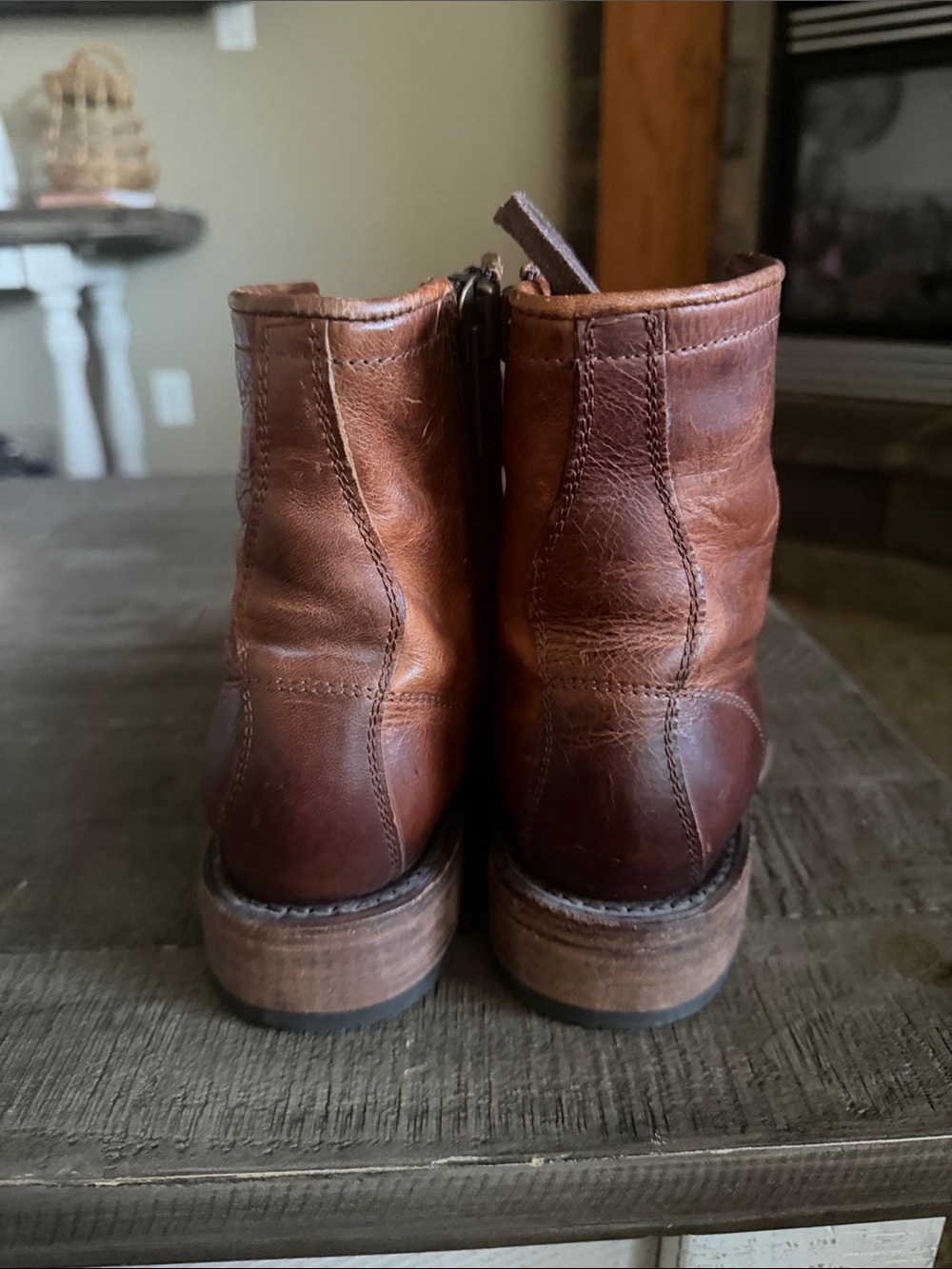 Freebies by Steve Manchester Leather Lace-Up Combat Boots - Picture 4 of 10
